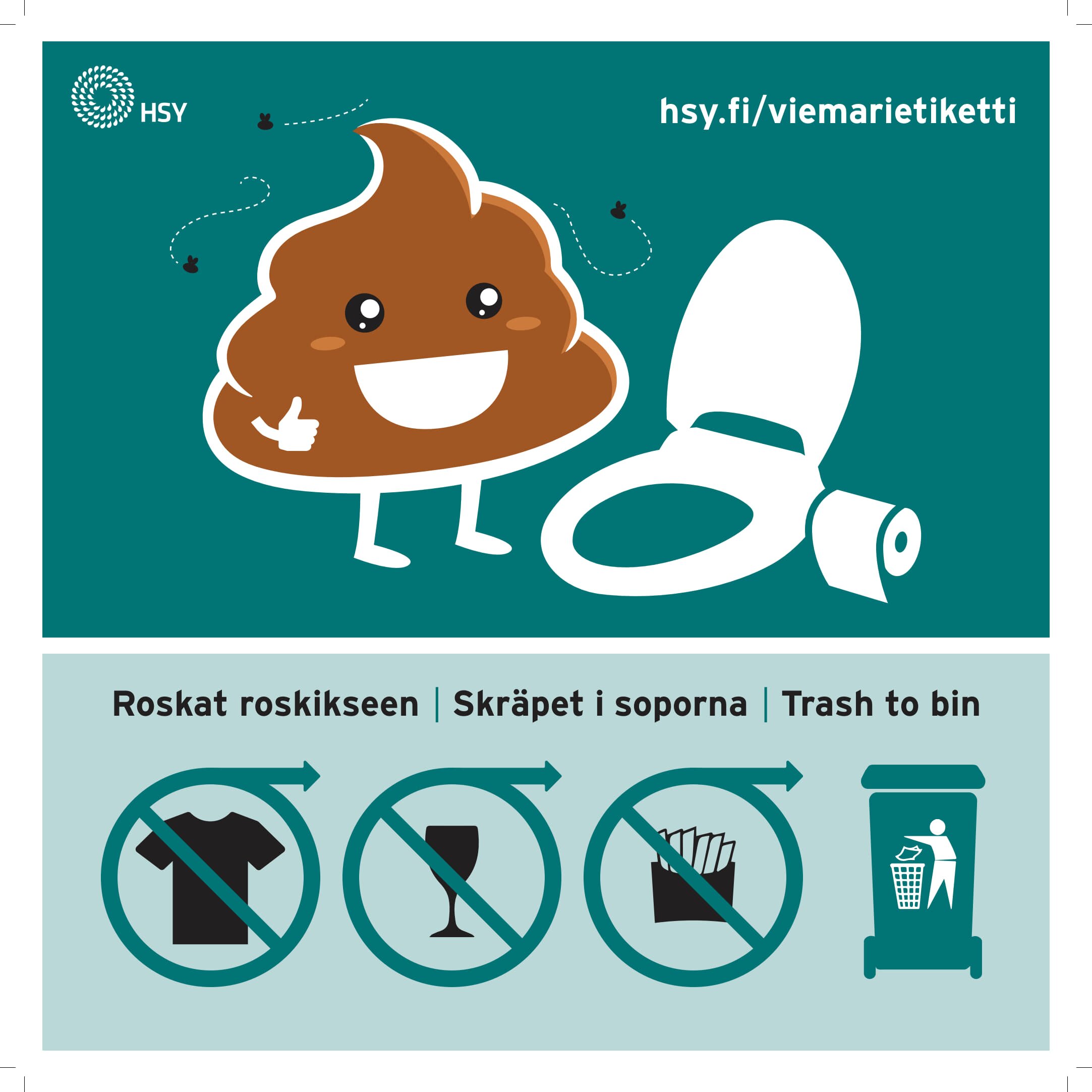 Viemärietiketti-tarra.
